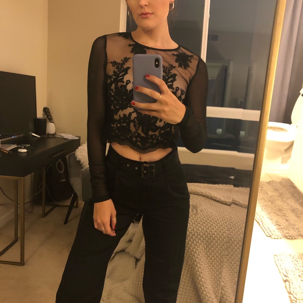 Sheet lace detail top